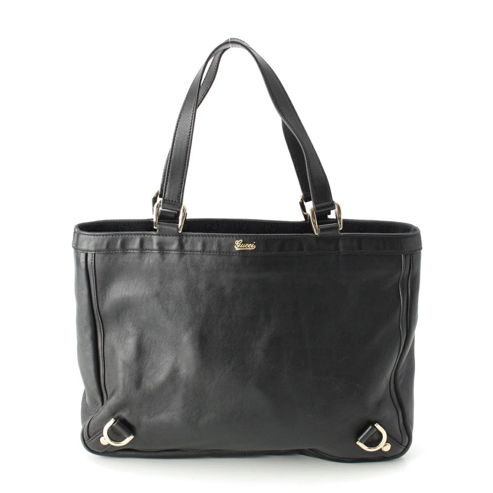 Gucci Leather Abbey Tote Bag Black